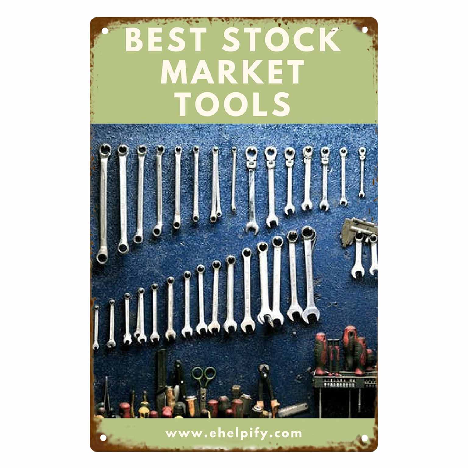 Gardening Tools Best - Panneau mural en métal 2D plat,