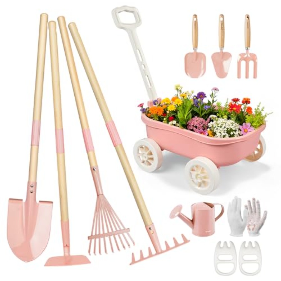 Gardening Tools Japan - Kit de jardinage avec brouette, ensemble