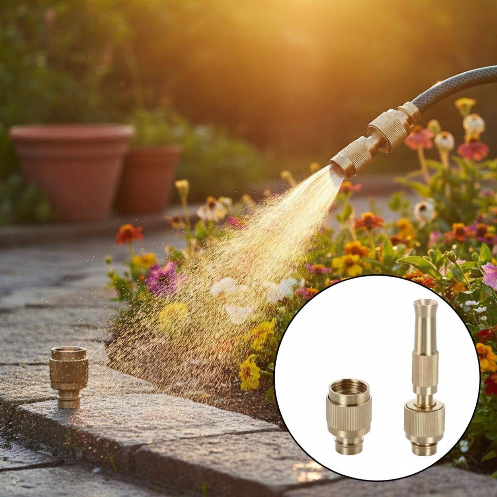 Gardening Tools Water - Connecteur universel en laiton pour l'eau,