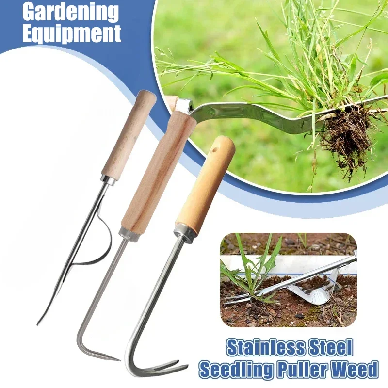 Weed Puller - Désherbeur de jardinage en acier inoxydable,
