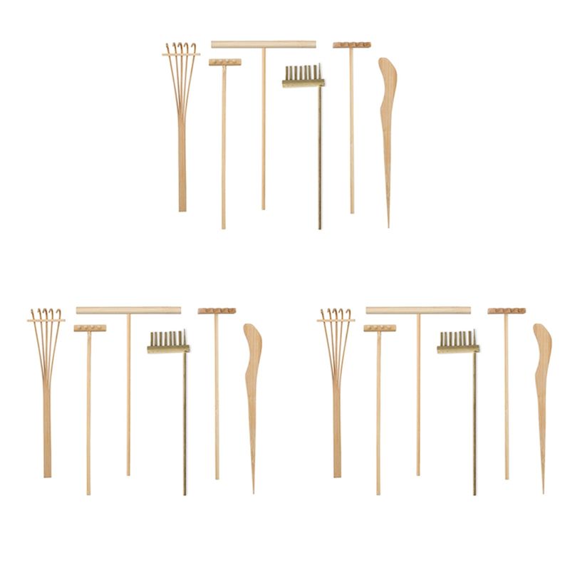 Zen Gardening Tools - Ensemble d'outils de jardin zen japonais