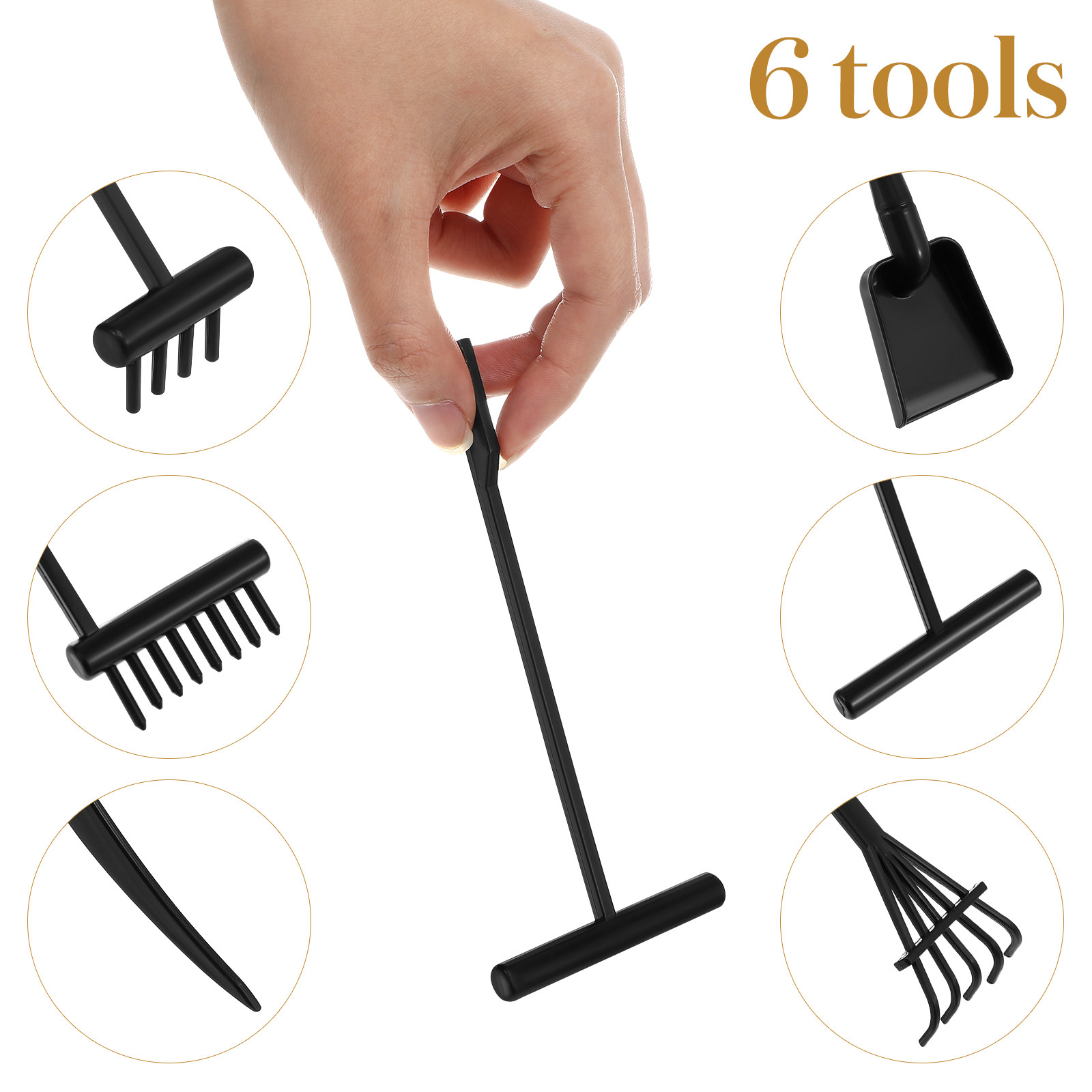 Ensemble de 6 mini râteaux de  - Zen Gardening Tools avis et prix