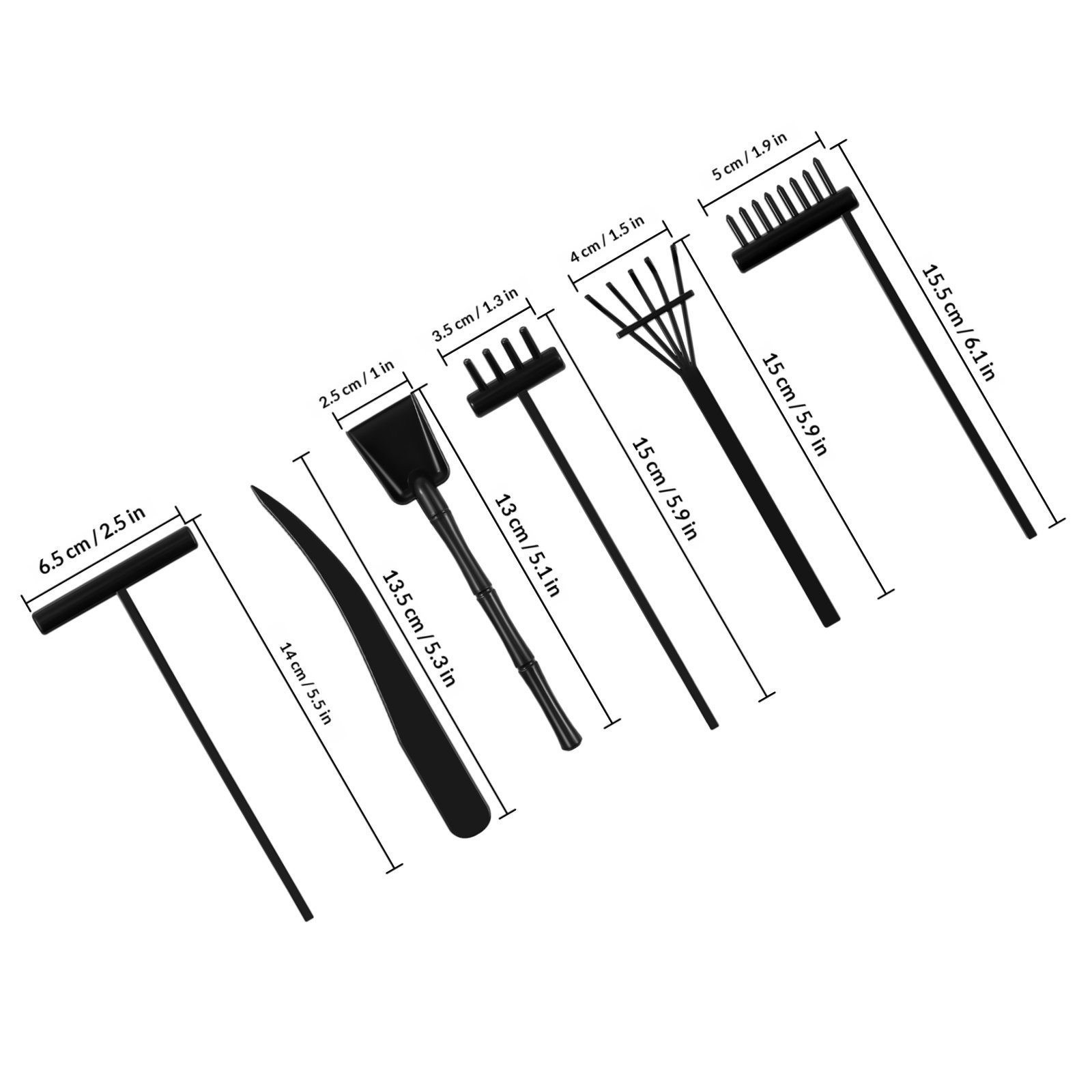 Lot de 6 mini-raquettes de jar - Zen Gardening Tools avis et prix