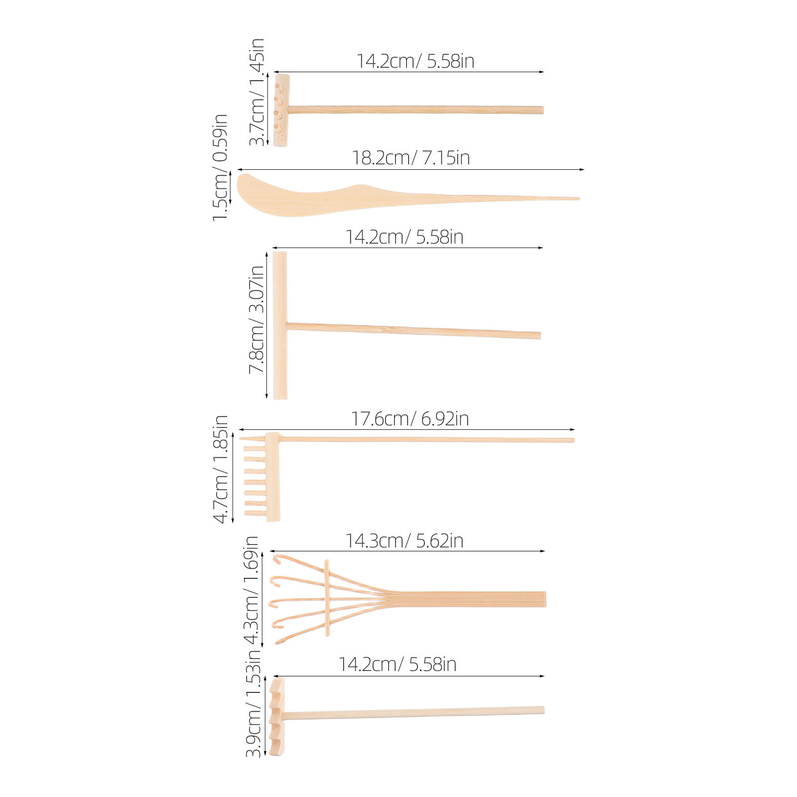 1 ensemble d'outils de râteau  - Zen Gardening Tools avis et prix